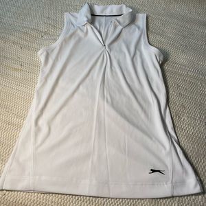 Slazenger Golf White Tank Top w/ Zip-Up